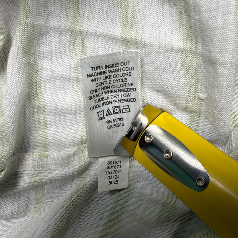 24/7 by Maurices Womens XXL T-Shirt Green White Striped Cotton Modal Crew Neck - Picture 6 of 8